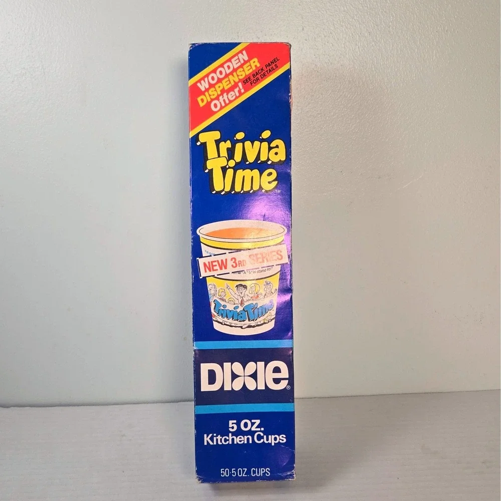 Vintage Trivia Time Dixie‎ 5oz Kitchen Cups NEW 3rd Series 50 Count